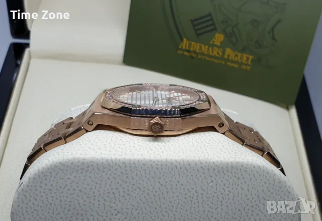 Audemars Piguet Royal Oak 33mm Rose Gold White Dial Diamond Дамски Различни Варианти, снимка 7 - Дамски - 48183108