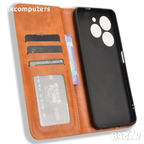TECNO Spark Go 2024 4G / Spark 20 / Spark 20C / Pop 8 Retro Texture Wallet Калъф и Протектор, снимка 8 - Калъфи, кейсове - 50952569