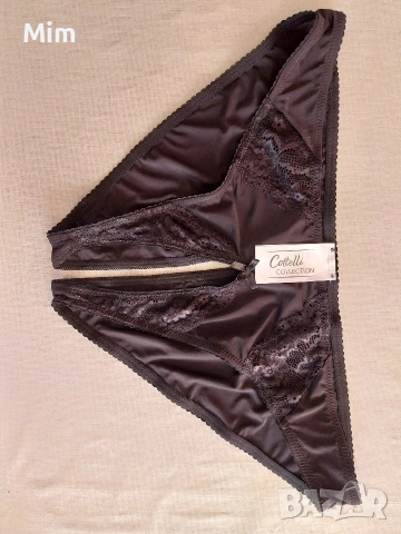 Cottelli Collection 2XL Черна бикина с отворено дъно , снимка 3 - Бельо - 53791196