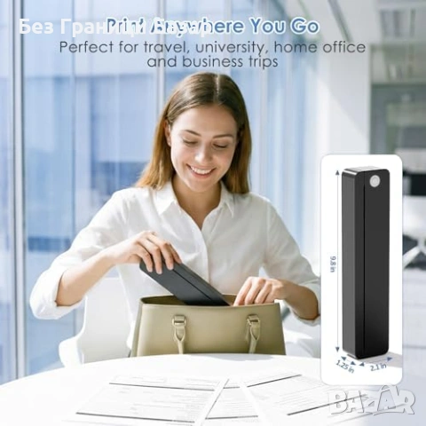 Нов Компактен A4 термопринтер безжичен за телефон и лаптоп Bluetooth без мастило, снимка 3 - Друга електроника - 54226325