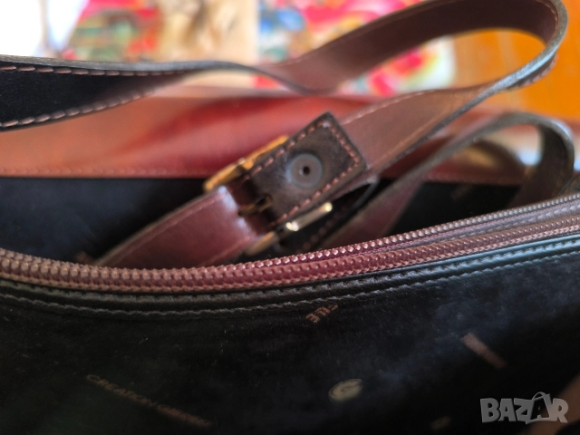 вносна италианска кожена чанта с дълга дръжка, снимка 6 - Чанти - 52971079