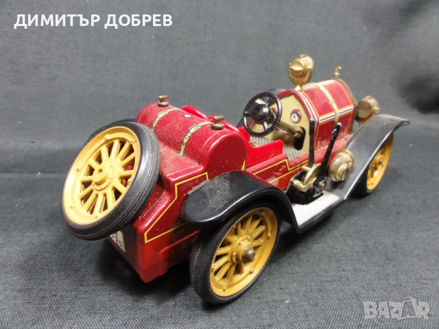 СТАРА РЕТРО ЛАМАРИНЕНА КОЛА ИГРАЧКА MERCER 1913 SCHUCO GERMANY, снимка 4 - Колекции - 52200299