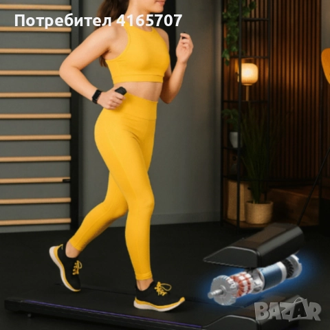 Компактна пътека за бягане с дистанционно – Тиха, тънка и идеална за дом и офис, снимка 5 - Други спортове - 52752780