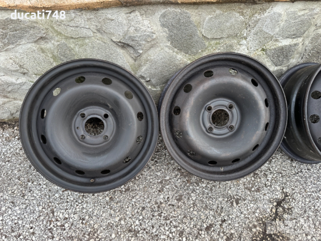 4бр. железни джанти 15" 4x100 Renault, Dacia 