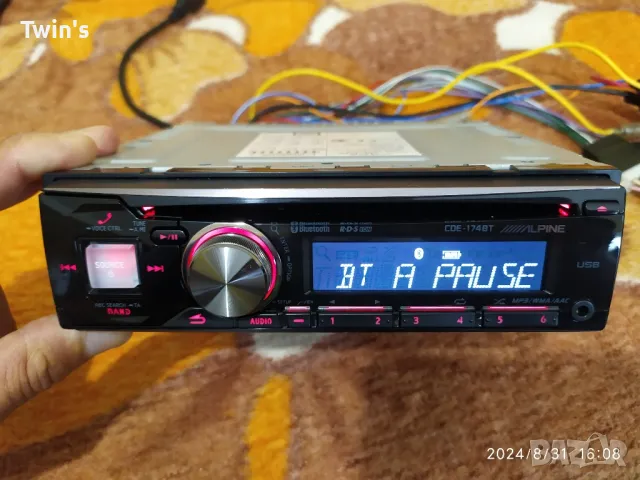 ✅ Alpine CDE-174BT CD/USB/MP3 плейър с Bluetooth, снимка 11 - Радиокасетофони, транзистори - 47245692