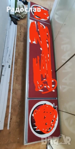 Рекламна светеща табела с 3 отделения + подарък Стойка!, снимка 1