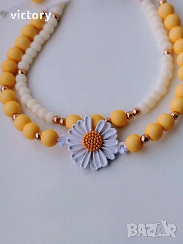 🌼 Комплект 2 гривни с маргаритка – Daisy Set 🌼