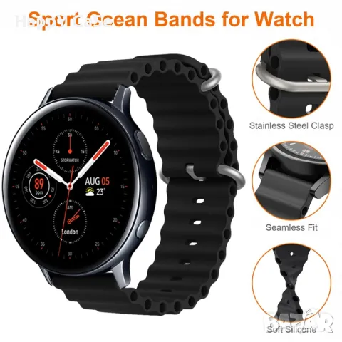 OCEAN BAND Каишка за смарт часовник Huawei Watch/Samsung/Apple/Xiaomi/Garmin/Amazfit/Casio/Honor, снимка 7 - Каишки за часовници - 47879793