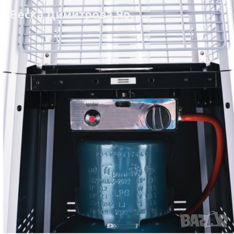 Газов отоплител-чадър 13 kW, 227 см – външен газов отоплител с калъф и защити, снимка 7 - Отоплителни печки - 53087672