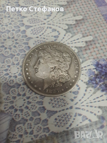 Сребърен долар "Морган" от 1883 г. , снимка 2 - Антикварни и старинни предмети - 53125714