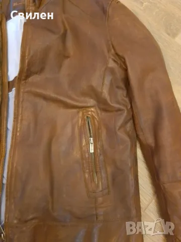 мъжко кожено яке Massimo Dutti M, снимка 2 - Якета - 47061189