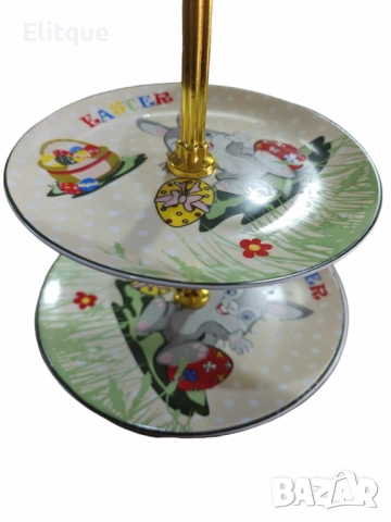 Великденско плато на 3 нива зайче с великденско яйце. Диаметър: 14,18,20см, снимка 4 - Други - 52894868