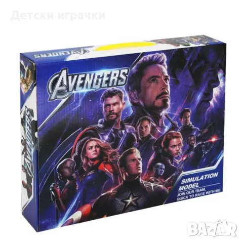 Кола с дистанционно Капитан Америка, светещи фарове, Отмъстителите, снимка 2 - Коли, камиони, мотори, писти - 50319482