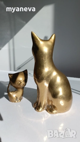 Бронзови статуетки на котки. , снимка 6 - Статуетки - 53840376