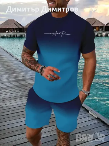 Летни комплекти-тениска и бермуди Размер L 50-25 лв