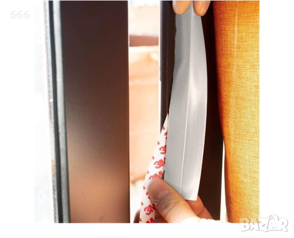 Силиконова уплътняваща лента за врати и прозорци  (Бяла, 5 м), снимка 5 - Други стоки за дома - 53902243