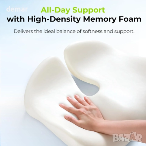 AUVON Контурирана възглавница за сядане, ергономична възглавница за офис стол за комфорт, снимка 5 - Възглавници - 52736113