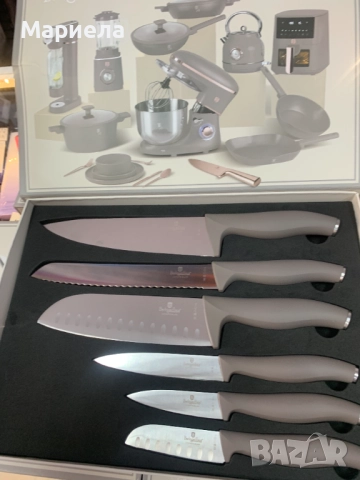 Комплект ножове, Berlinger Haus, BH2953 матово сив, снимка 6 - Прибори за хранене, готвене и сервиране - 51677825