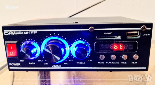 Усилвател с тунер.2 x 30W.Съвсем нов.