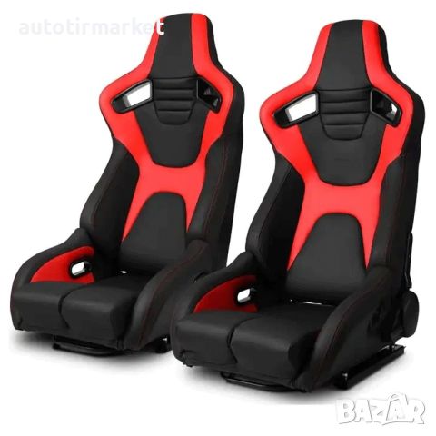 Спортни седалки за МПС – 1095 черно/червено