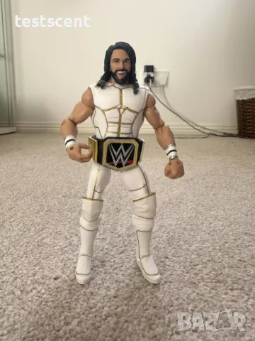 Екшън фигура WWE Seth Rollins Сет Ролинс Mattel Elite figure играчка All White, снимка 13 - Колекции - 49511552