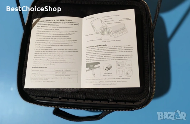 Чанта за грим и накити с 10x увеличаващо огледало регулируема яркост, снимка 6 - Други - 53852205