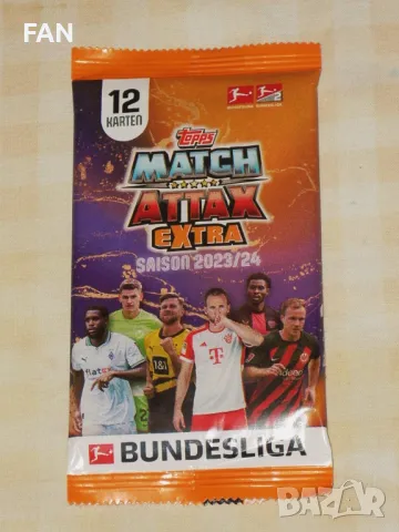 Оригинални пакети с карти Мач Атакс TOPPS Bundesliga от Бундеслигата - сезон 2023/24 с 12 бр. карти, снимка 2 - Фен артикули - 50056616