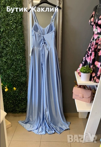 Дълги сатенени рокли с камъни, снимка 8 - Рокли - 53989770