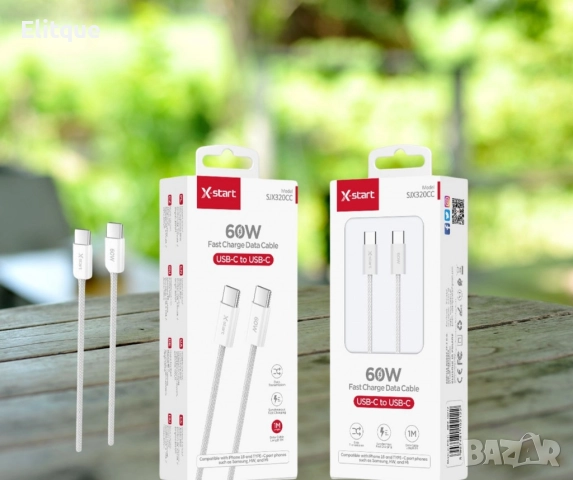 Кабел за бързо зареждане, SJX320CC ,USB-C to USB-C