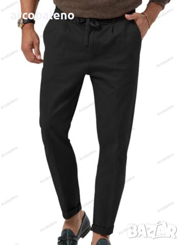 Нови мъжки модерни бизнес прави едноцветни ежедневни панталони, 8цвята , снимка 6 - Панталони - 46473395