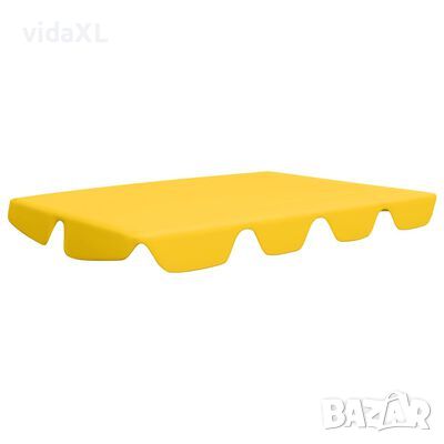 vidaXL Резервен сенник за градинска люлка, жълт, 150/130x105/70 см(SKU:312104