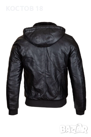 Мъжко зимно кожено яке – 3488, снимка 3 - Якета - 52022274