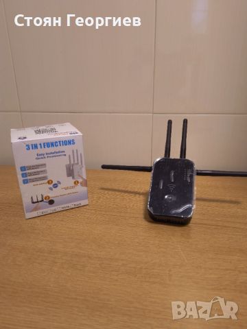 Чисто нов Усилвател за безжичен интернет, WiFi Repeater, 300Mbps  , снимка 3 - Рутери - 46320948