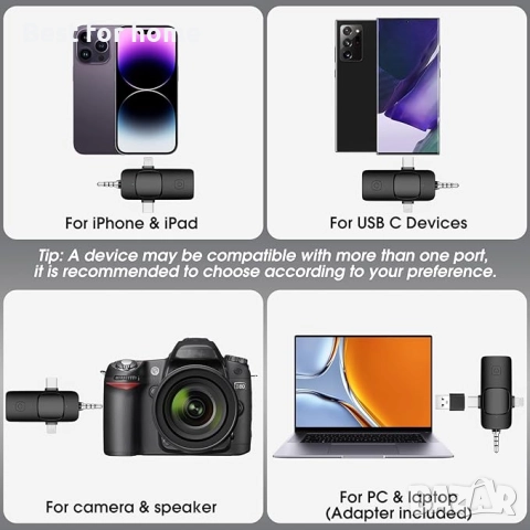 Мини безжичен Lavalier микрофон PoP voice за iPhone, Android, снимка 2 - Микрофони - 52830525