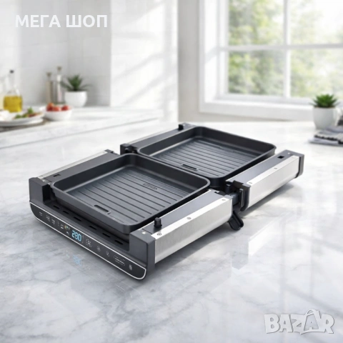 Мултифункционален уред за готвене 4 в 1, Oliver Voltz, 1700W, Тостер, Грил/Парти грил, Фурна, BBQ, снимка 3 - Други - 53928824