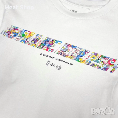 Дамска тениска UniQlo x Billie Eilish x Takashi Murakami Graphic T-Shirt, снимка 3 - Тениски - 51894874
