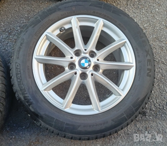4 бр. джанти 16", 5x112 66 mm с зимни гуми 202/60/16, снимка 3 - Гуми и джанти - 53842726