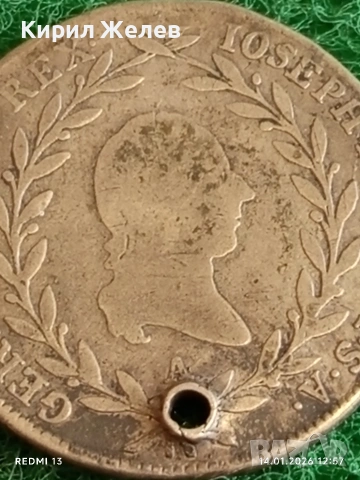 Сребърна монета 20 кройцера 1787г. Йозеф втори Австрия Виена за КОЛЕКЦИЯ 52963, снимка 2 - Нумизматика и бонистика - 53095440