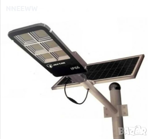 Улична соларна лампа jortan соларен панел и стойка 400W