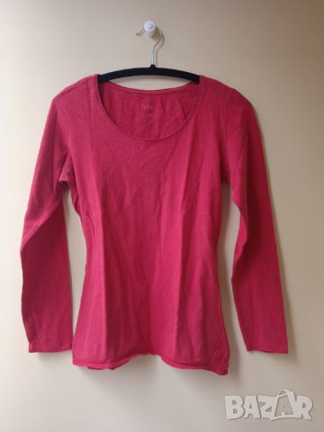 САМО 3 лв.! Дамска червена блуза с дълъг ръкав - 100% памук, снимка 3 - Блузи с дълъг ръкав и пуловери - 45342246