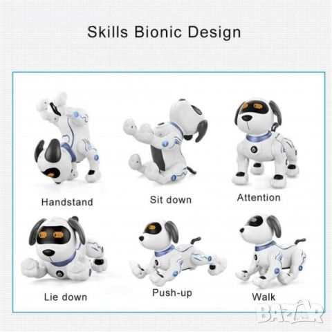 Куче робот, Дистанционно управление, Интерактивно, Бял / Син, снимка 9 - Музикални играчки - 45700302
