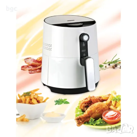 НОВ Фритюрник с горещ въздух Heinner AirFryer HAF-1300WH, 1250 W, Съд 3.6 л, Кошница 2.6 л, Регулиру, снимка 2 - Фритюрници - 46910508