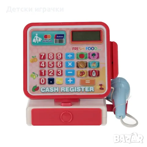 Интерактивен касов апарат с продукти в кошница, снимка 4 - Образователни игри - 49777892