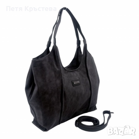 Дамска чанта от еко велур и к. – елегантен и практичен модел (бордо), снимка 5 - Чанти - 52787390