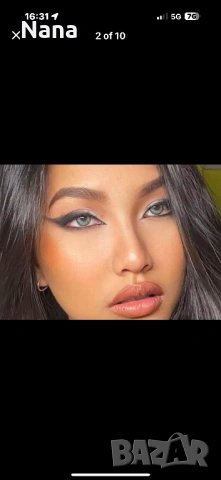 Цветни лещи сини,зелени, сиви, лешников кафяв цвят , снимка 4 - Козметика за лице - 47035856