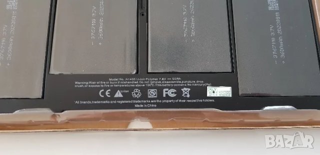 Батерия за лаптоп Apple MacBook Air 13 / A1466 / A1405 / 55Wh, снимка 2 - Батерии за лаптопи - 48557058