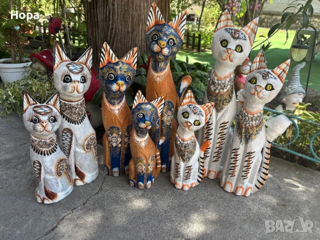 Котки от дърво 60см, 80см, 100см. , снимка 2 - Декорация за дома - 29390000