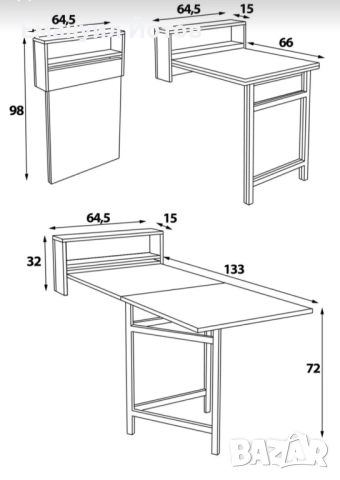 Сгъваема маса , снимка 4 - Маси - 52370112