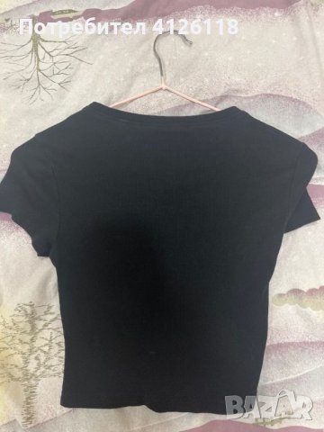 Черна тениска, снимка 2 - Тениски - 46448759
