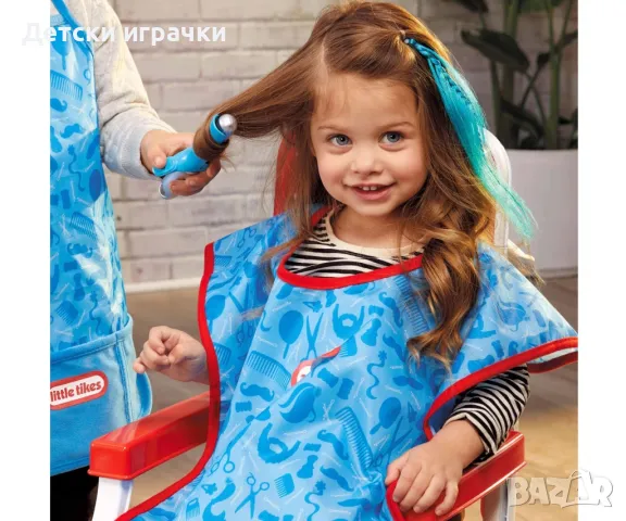 Детски фризьорски салон и бръснарница Little Tikes, с фризьорски стол , снимка 11 - Образователни игри - 50428772